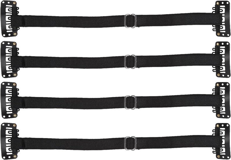 woobles 4PCS Face Lifting Band with Hairclip, Eyebrows and Eyes Lift Clip Kit, Adjustable Elastic Facial Lift Belt, Eye Wrinkle Removal Belt (Black) - Image 1